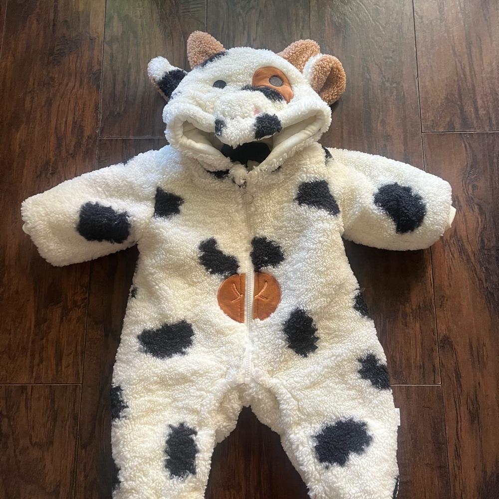 Adorable Cow Print Baby Onesie